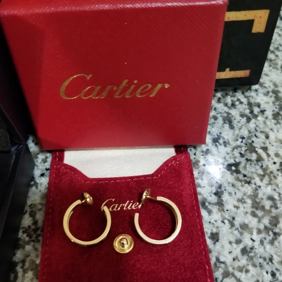 CARTIER 18K gold love earrings - Picture 9 of 16